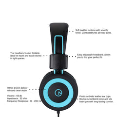 noot products auriculares plegados ocupando poco espacio para almacenar