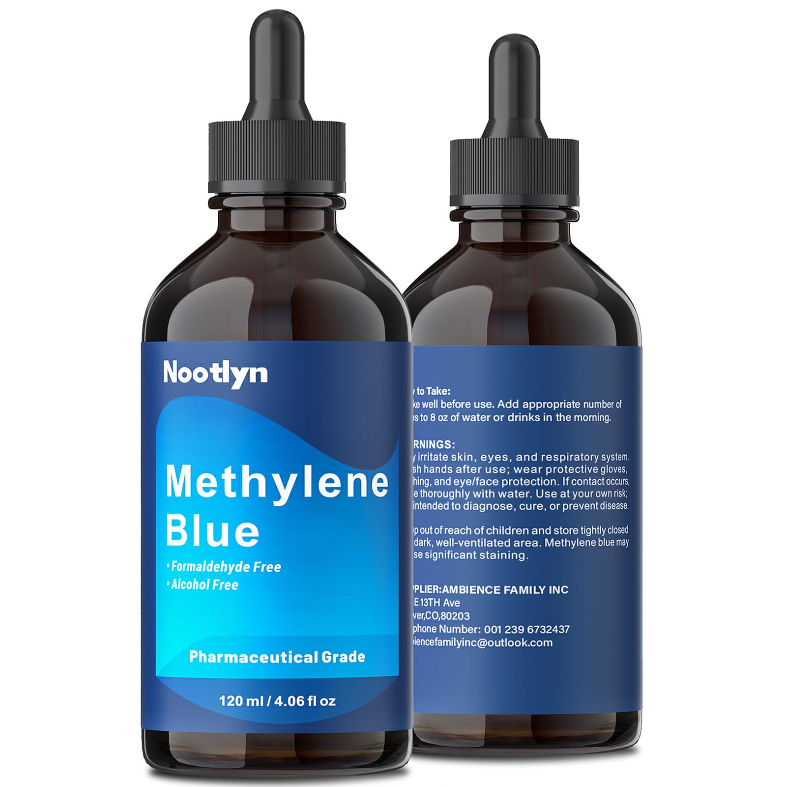 Amber glass detail on Nootlyn bottle emphasizing light protection for stability and shelf life