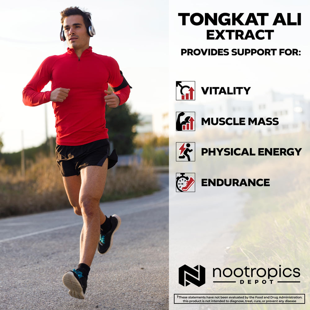 Nootropics Depot cápsulas en mano para comparar tamaño y cantidad