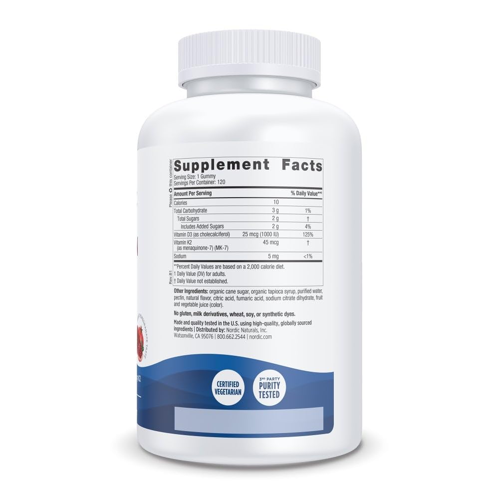 Nordic Naturals botella abierta con gomitas de granada, consumo conveniente