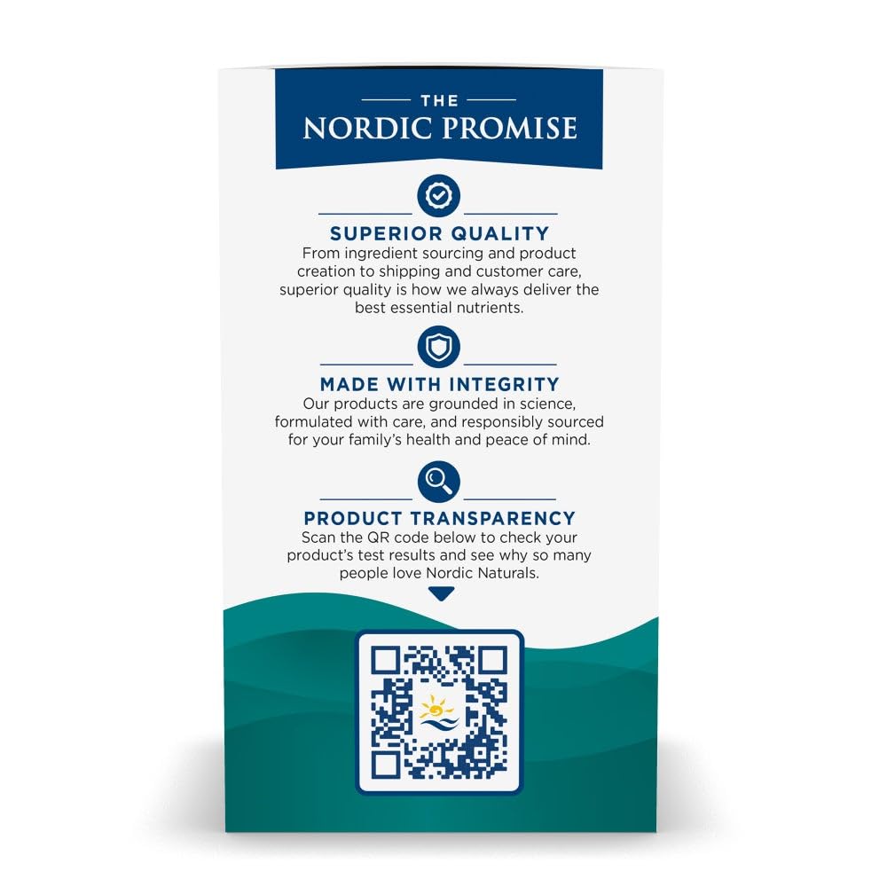 Nordic Naturals comparación de tamaño para visualizar escala del frasco y cápsula