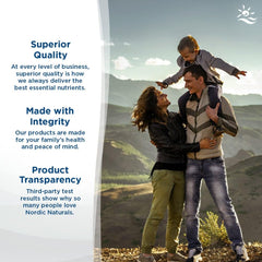 Nordic Naturals etiqueta con lista de ingredientes y pruebas de terceros