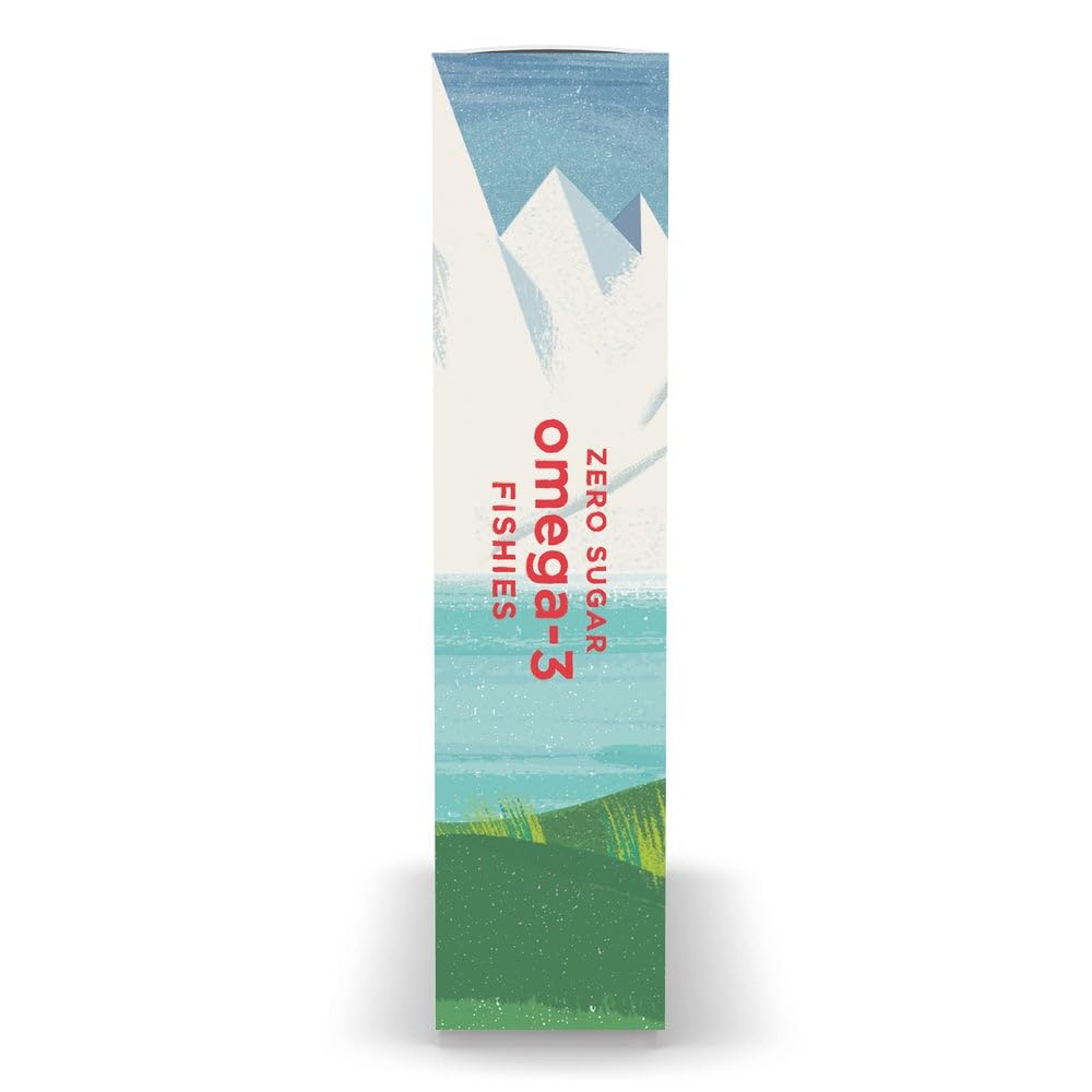 Nordic Naturals gummies beside ruler illustrating actual size