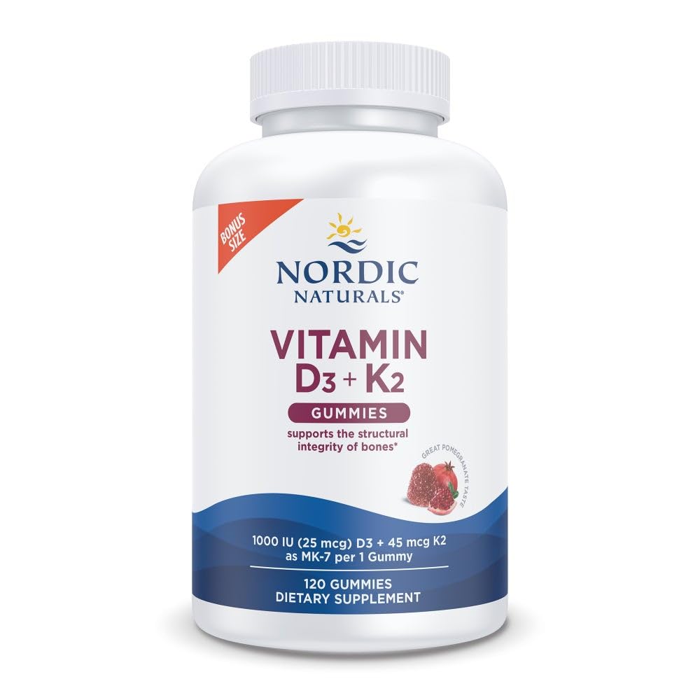 Nordic Naturals envase frontal de gomitas D3+K2, confianza y pureza