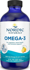 Nordic Naturals botella frontal clara mostrando etiqueta y tamaño