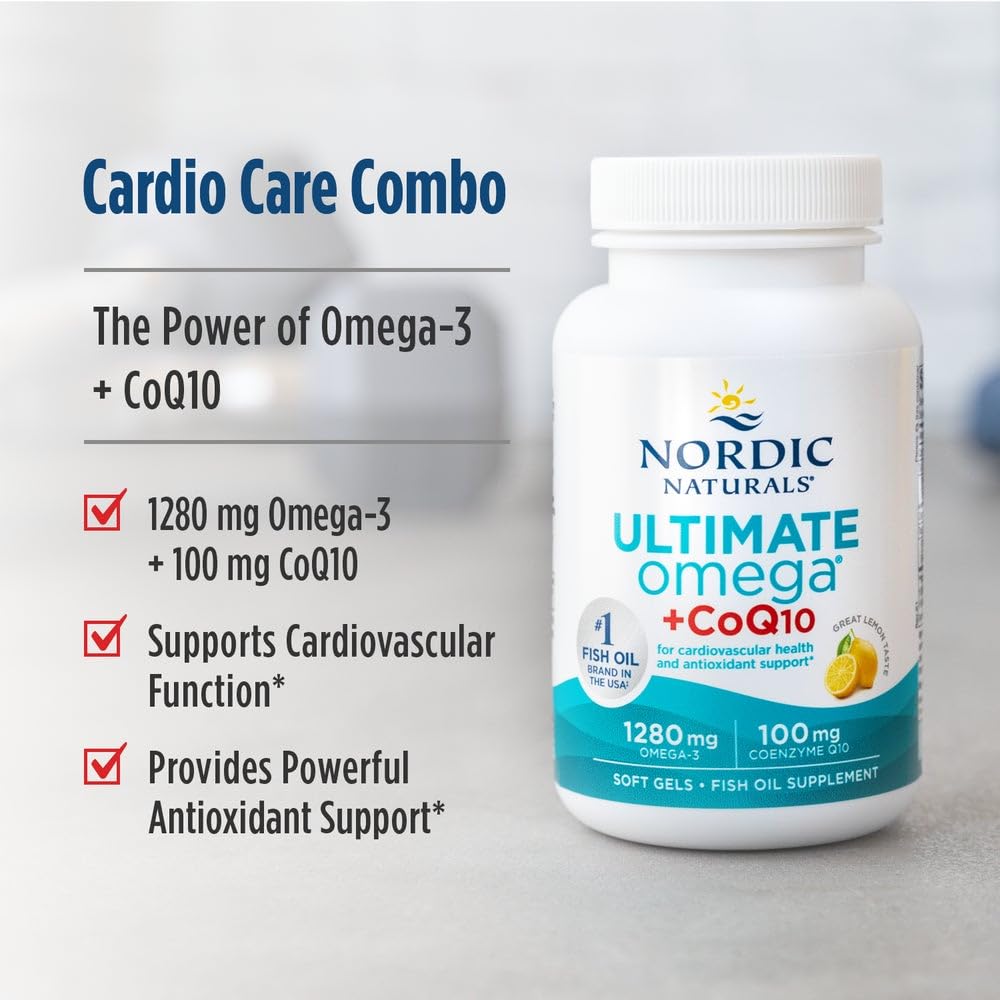 Nordic Naturals soft gel next to coin for scale showing compact size and convenience