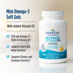 Nordic Naturals aceite de omega‑3 en textura brillante para absorción