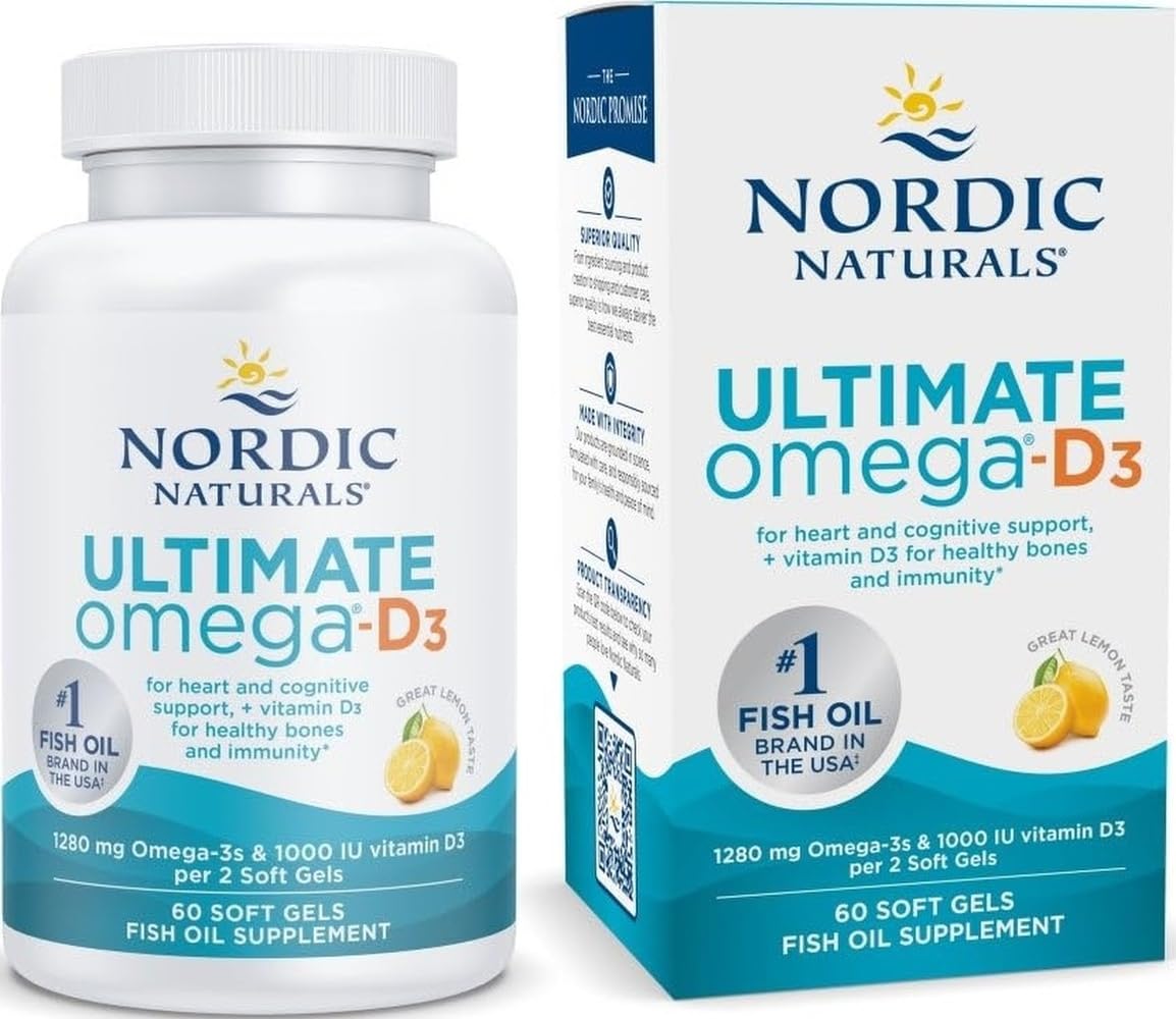 Nordic Naturals front label showing product name and benefits