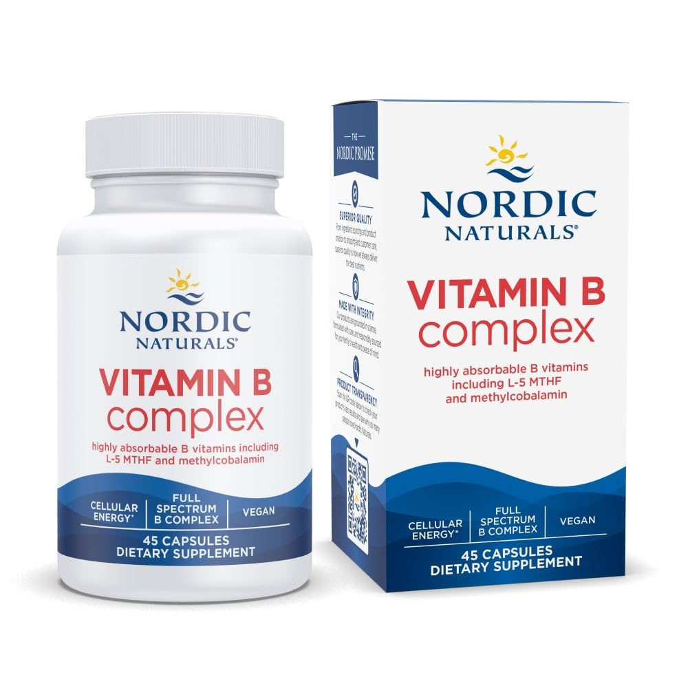 Nordic Naturals frasco frontal mostrando etiqueta clara y beneficio energético