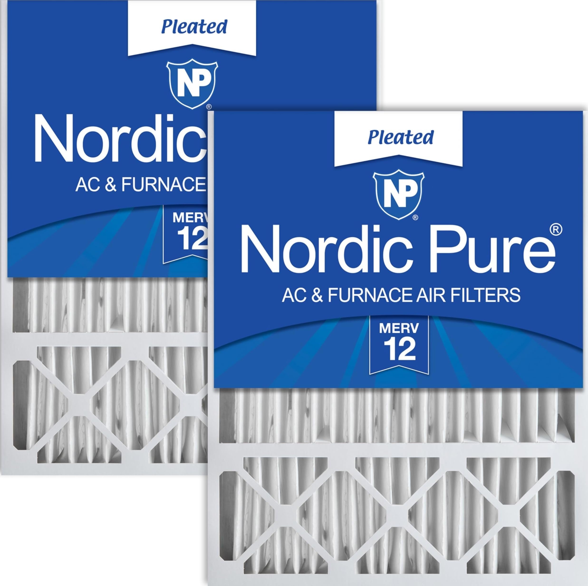 Nordic Pure vista frontal del empaque mostrando dimensiones y beneficio de ajuste preciso