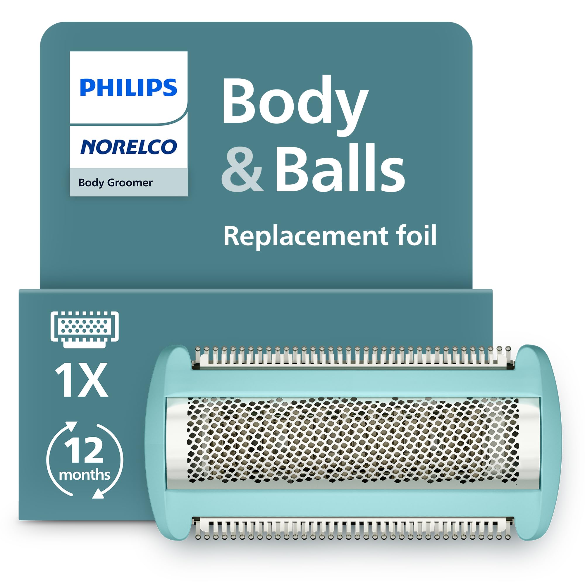 Philips Norelco lámina frontal mostrando ajuste preciso y protección de la piel