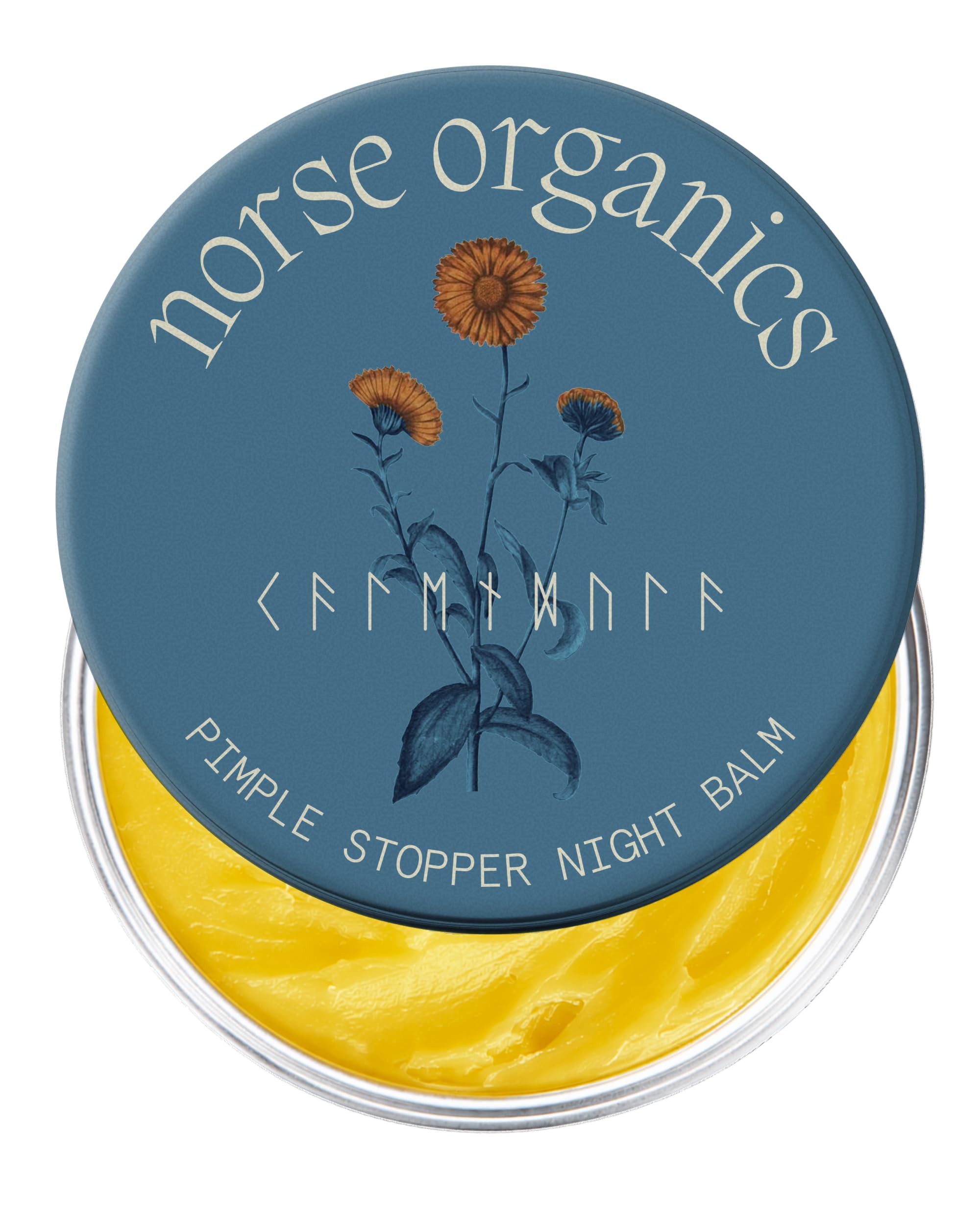 Norse Organics frente del empaque con información visible y atractivo natural
