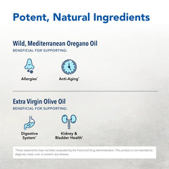 NORTH AMERICAN HERB & SPICE aceite de orégano pura textura, conserva compuestos naturales