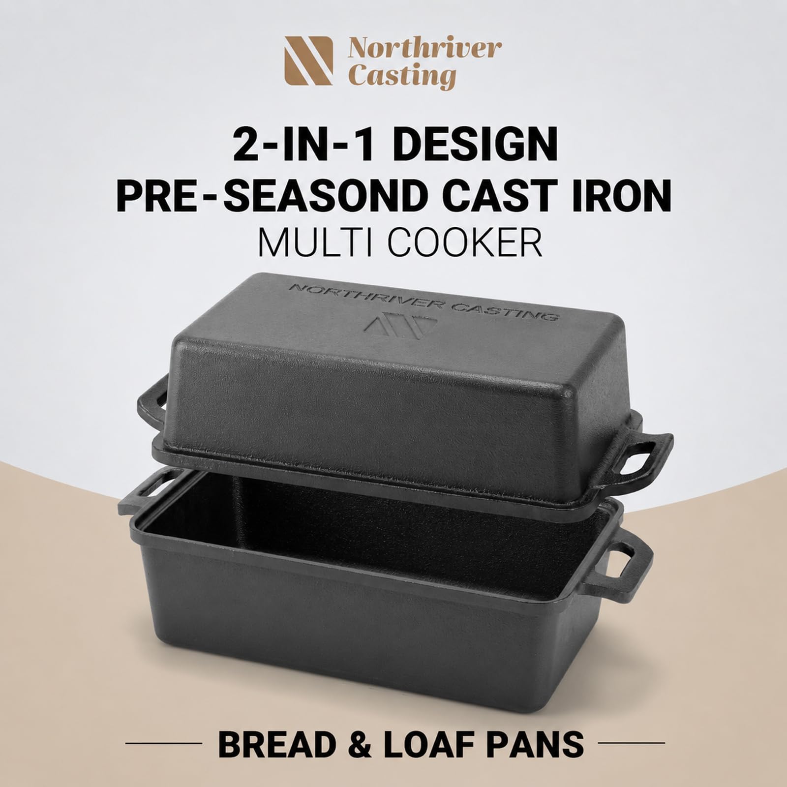 Northriver Casting primer plano de la textura de hierro que mejora la distribución del calor