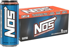 NOS lata frontal mostrando marca y sabor, energía instantánea