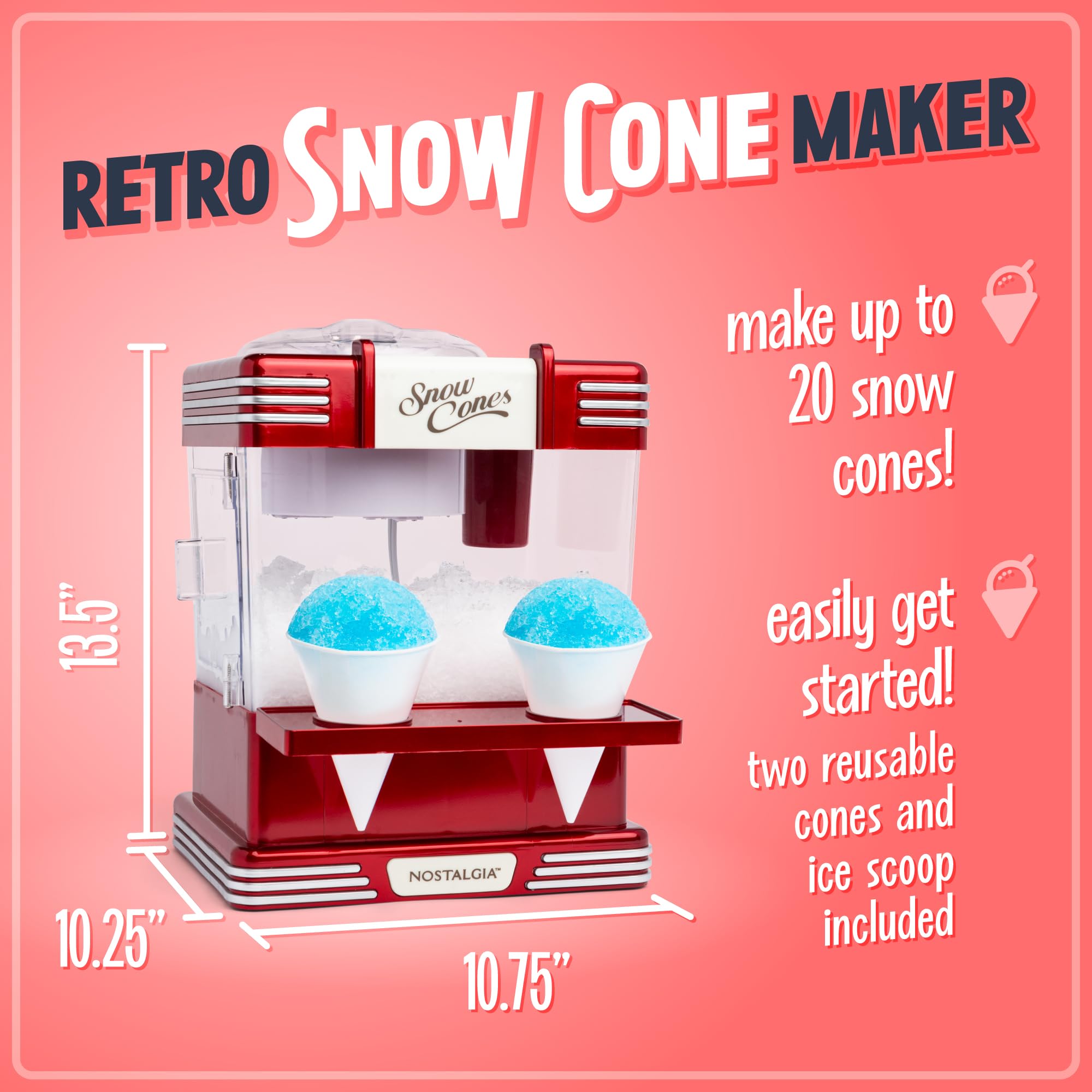 Nostalgia cuchillas de acero inoxidable, corte preciso para hielo esponjoso