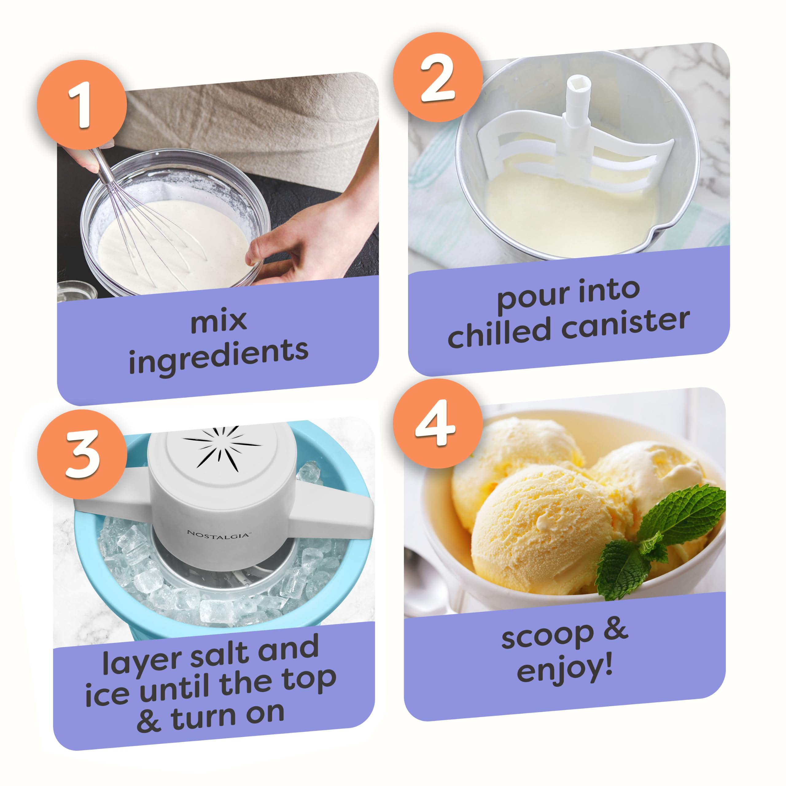 nostalgia machine in use churning ice cream quickly for family gatherings