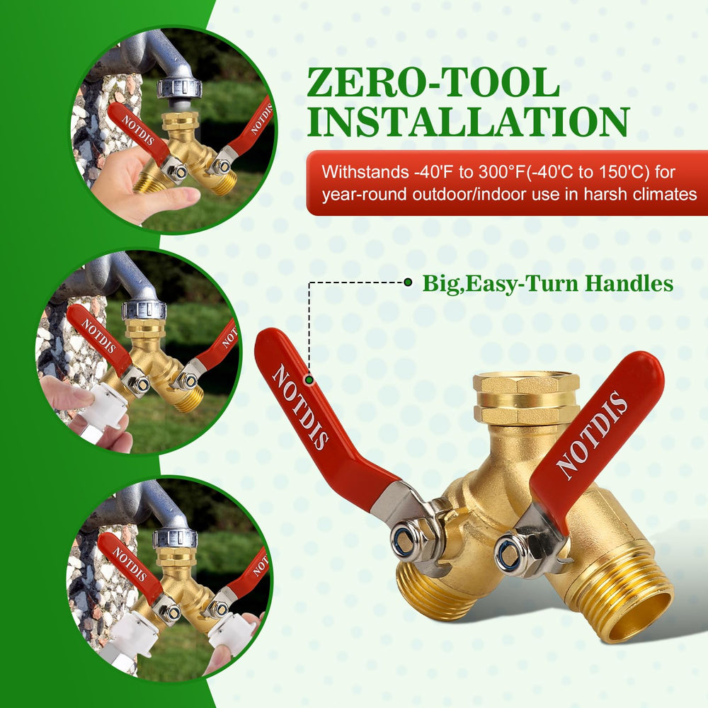 NOTDIS brass body close-up highlighting corrosion resistance and durable construction