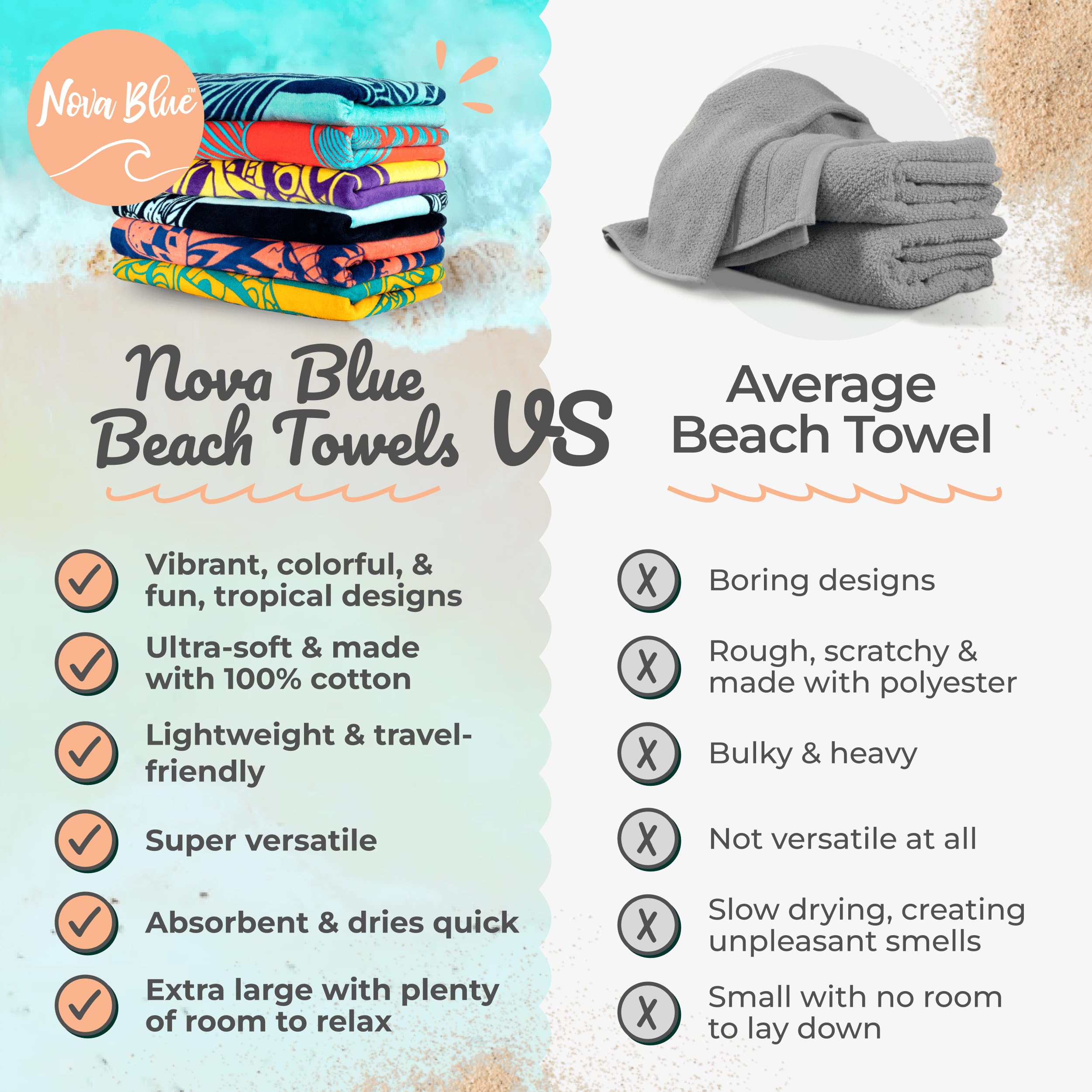 Nova Blue used by family on beach demonstrating versatile, packable use