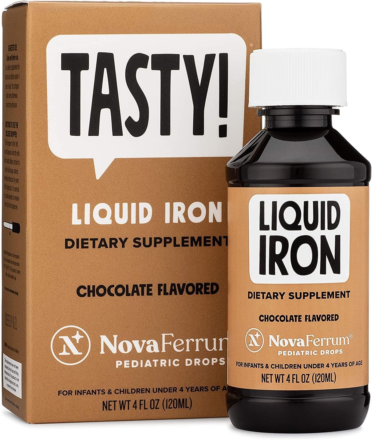 NovaFerrum front packaging showing bottle and label for easy identification and trust