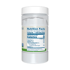 NOW Foods BetterStevia jar open with white powder visible for freshness