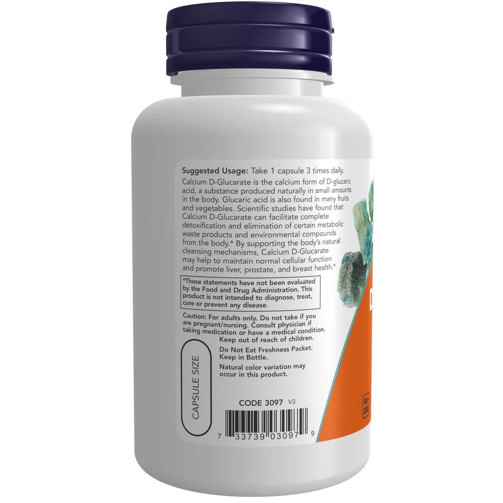 NOW Foods etiqueta con información de ingredientes y dosificación