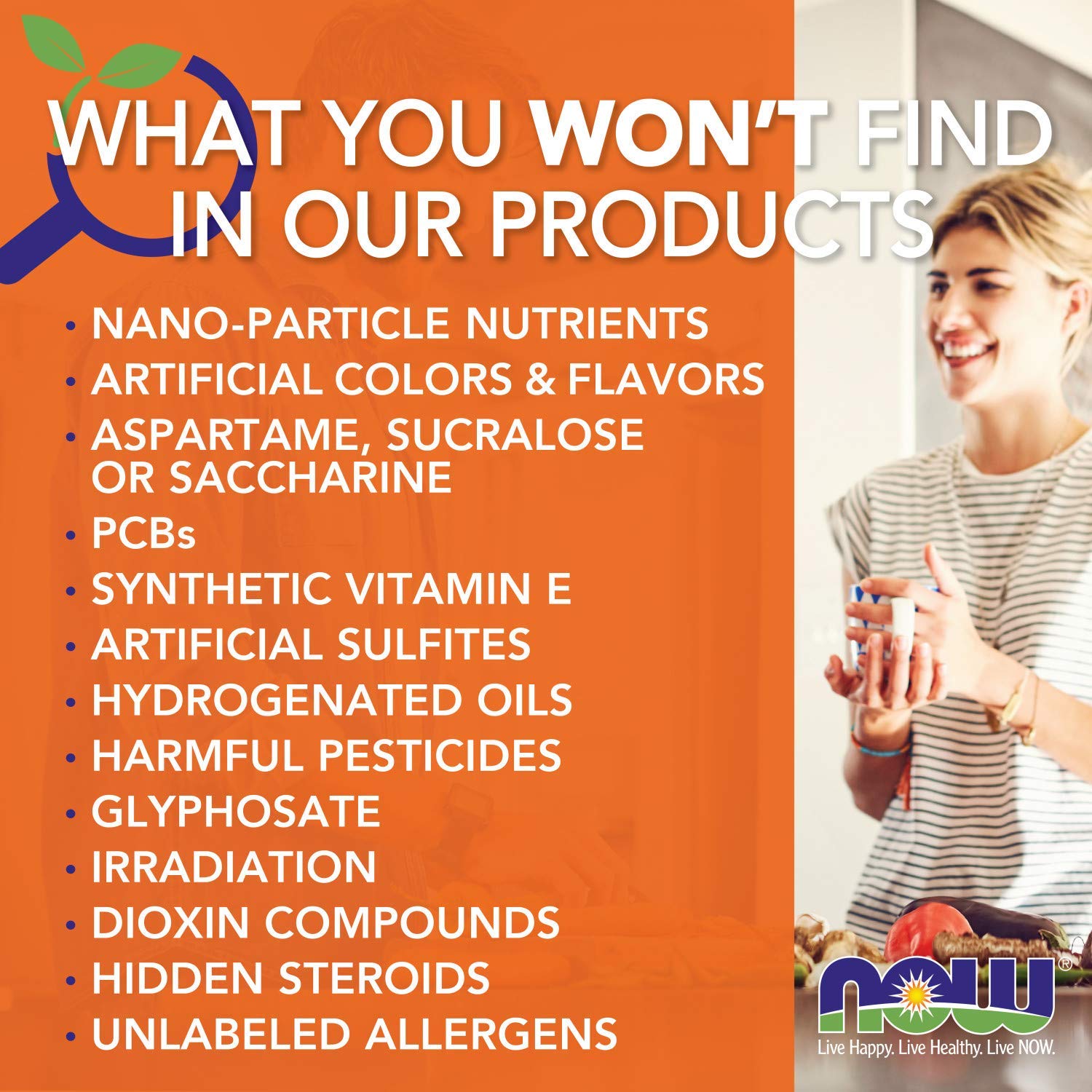 NOW Foods etiqueta detallada con ingredientes y perfil de PAC del arándano