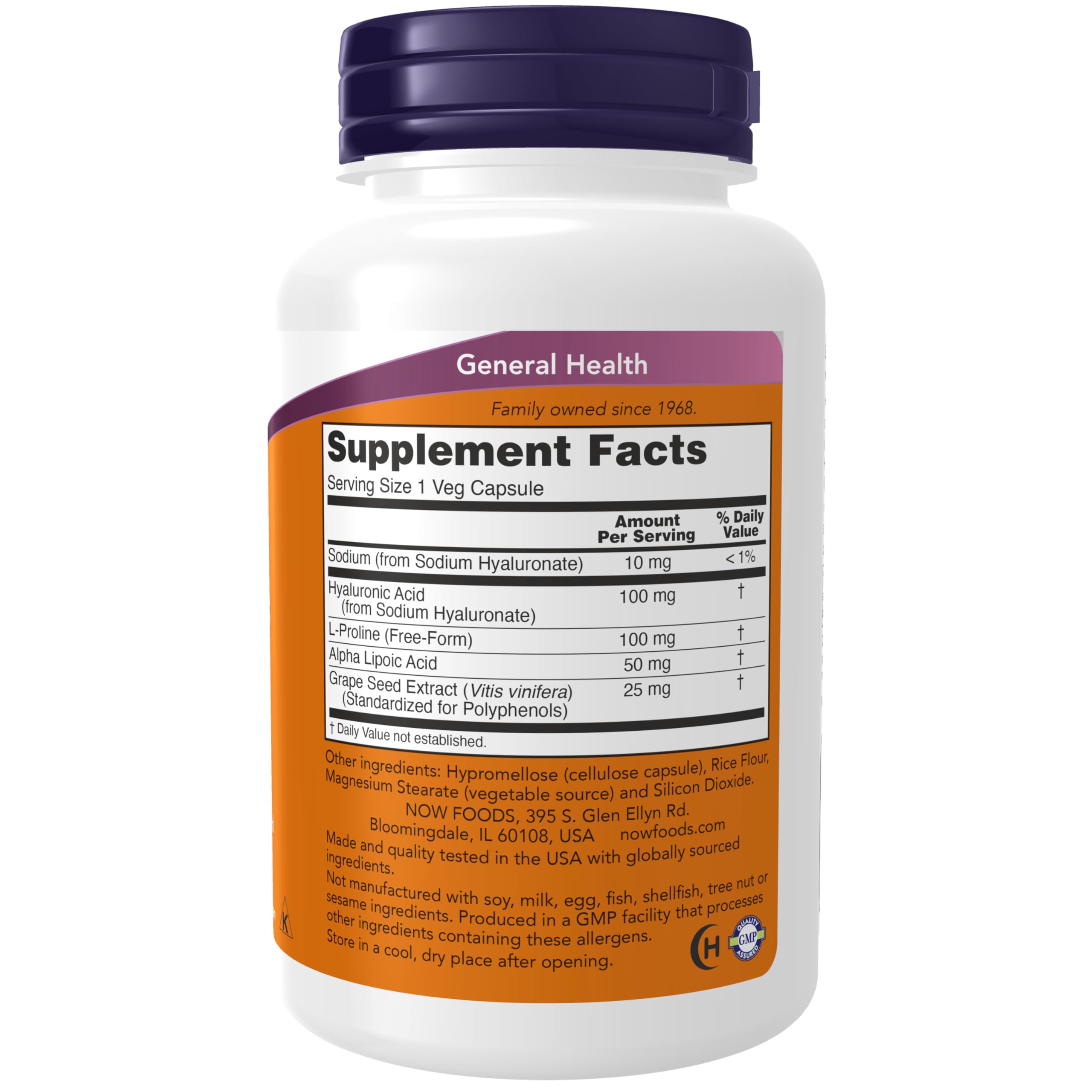 NOW Foods close-up of vegetable capsules showing smooth texture and size