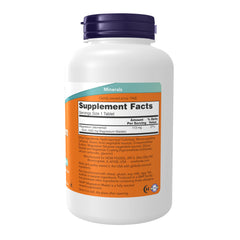 NOW Foods tabletas agrupadas que ilustran la forma y dosis, aptas para toma diaria