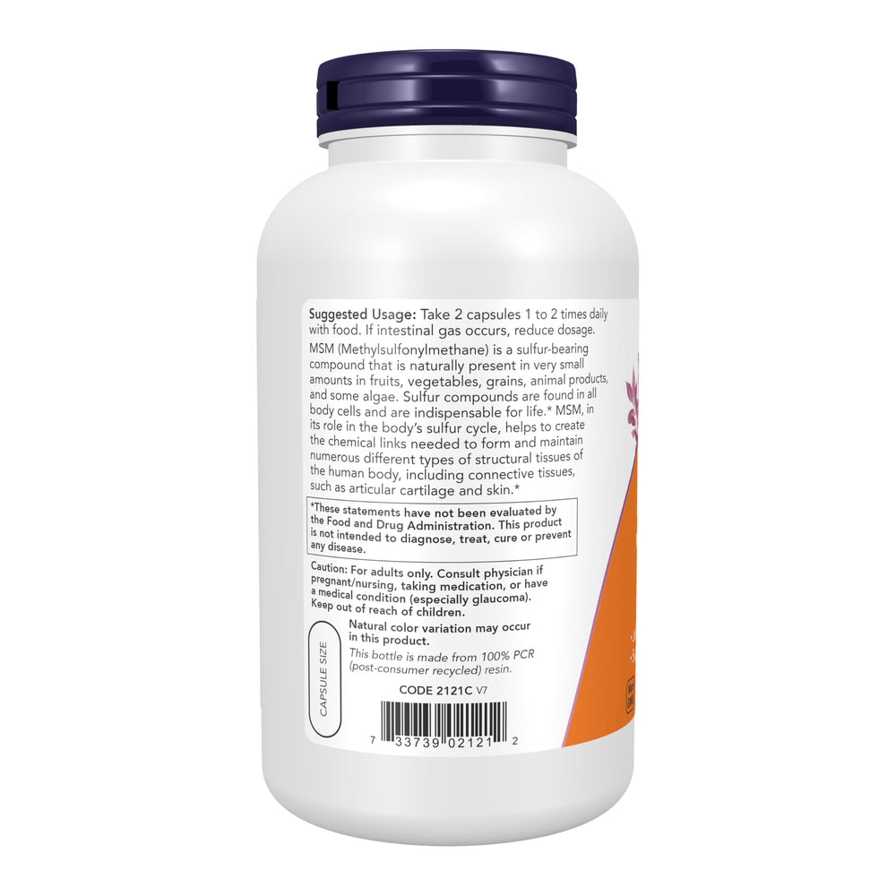 NOW Foods etiqueta con información nutricional y sellos de calidad visibles
