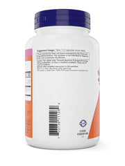 NOW Foods frasco en mano para comparar tamaño y dosis recomendada