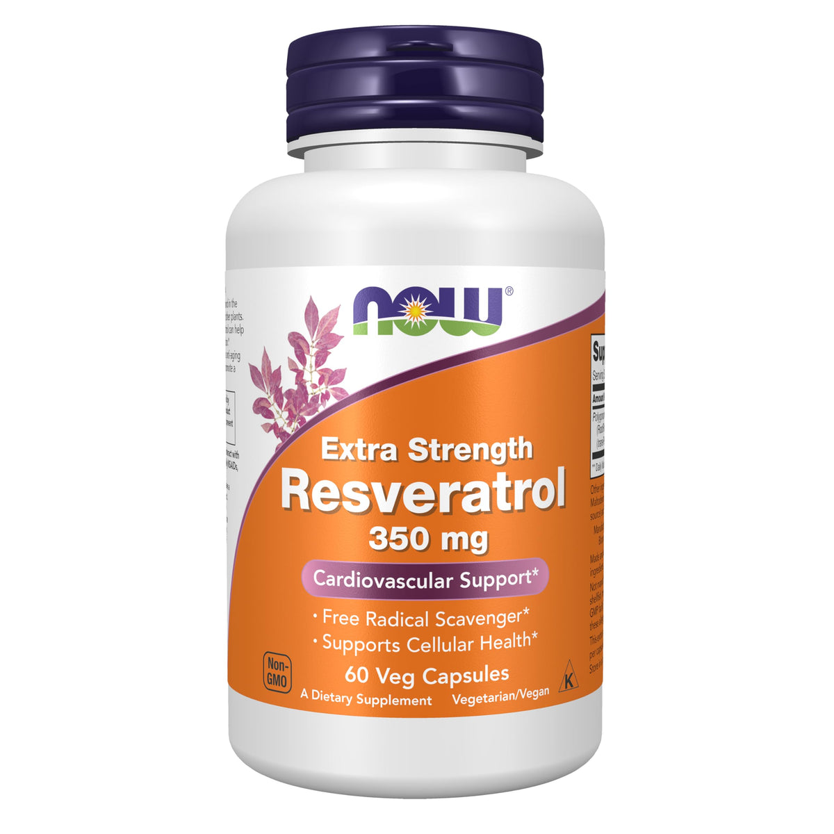 NOW Foods front packaging view showing bottle and label, clear potency information