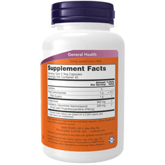 NOW Foods cápsulas veganas en primer plano que facilitan la toma diaria