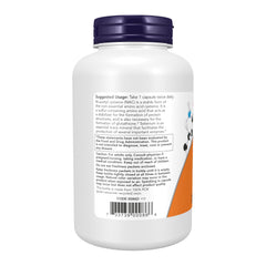 Open NOW bottle with capsules scattered showing easy daily serving