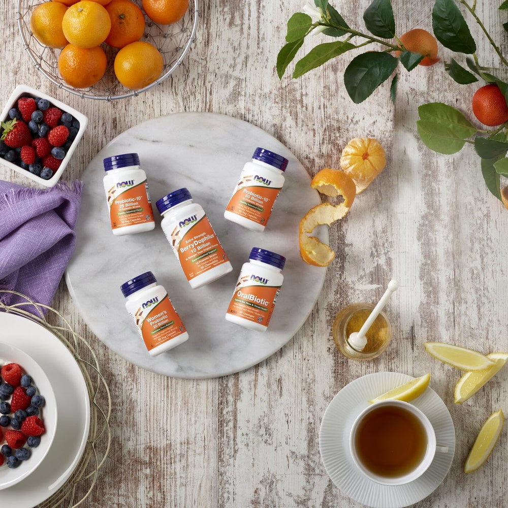 NOW Foods producto en cocina para ilustrar integración con dieta saludable