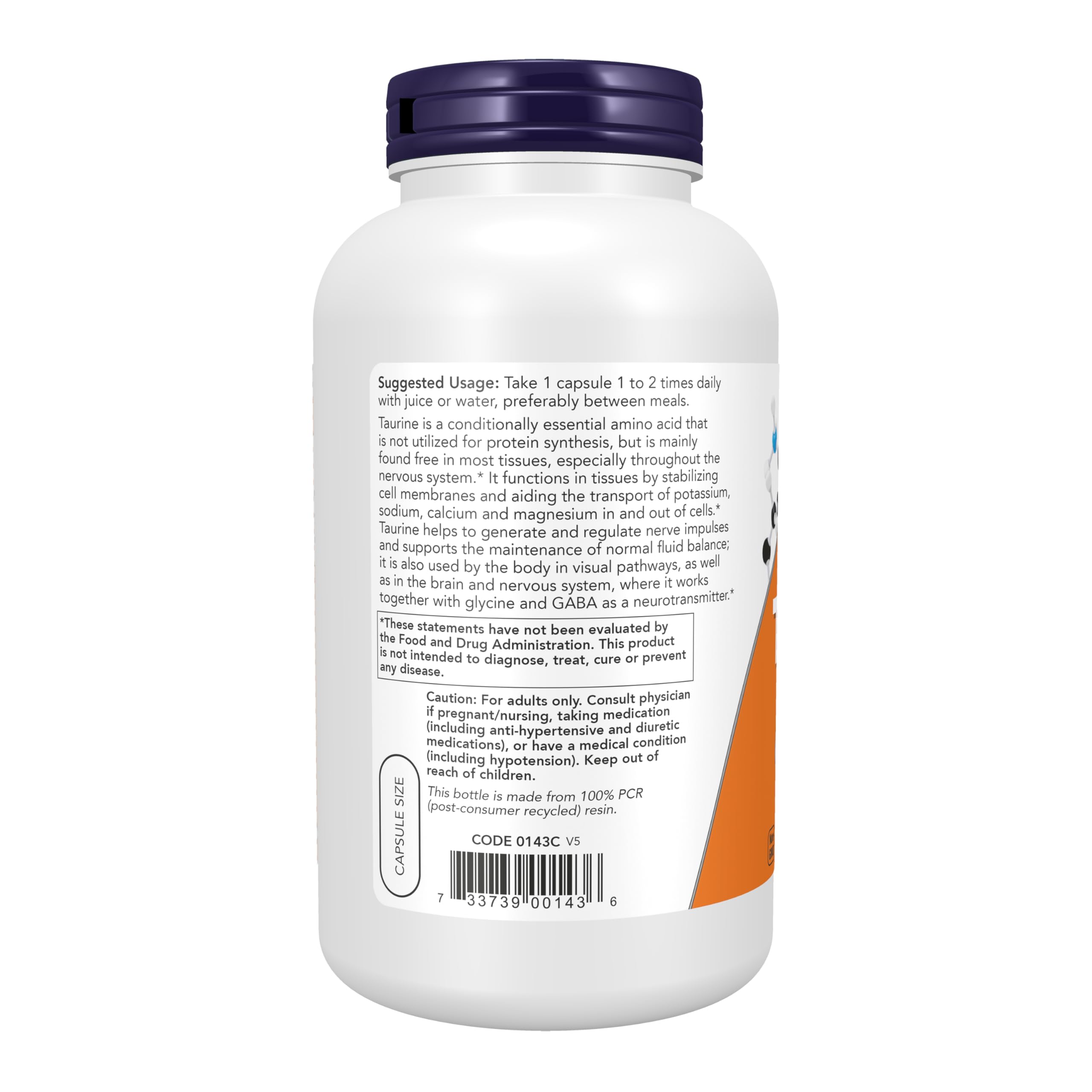 NOW Foods etiqueta con información nutricional y certificaciones visibles