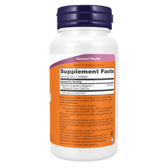 NOW Foods cápsula blanda de Ubiquinol en close-up que destaca facilidad de ingestión