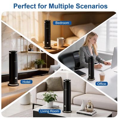 NoxLumina placed in a living room illustrating broad coverage for large spaces
