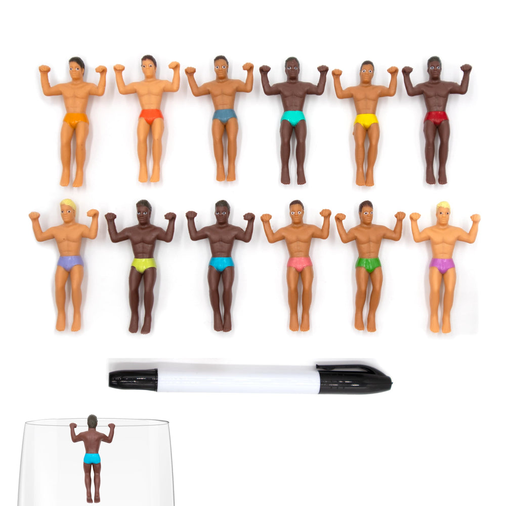 NPW pack frontal con 12 Drinking Buddies y bolígrafo, práctico para fiestas