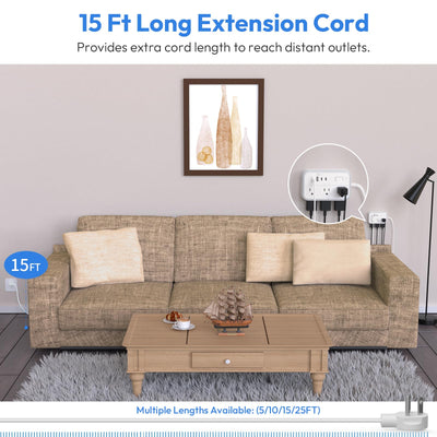 NTONPOWER cable plano y enchufe 45° que ahorra espacio detrás de muebles