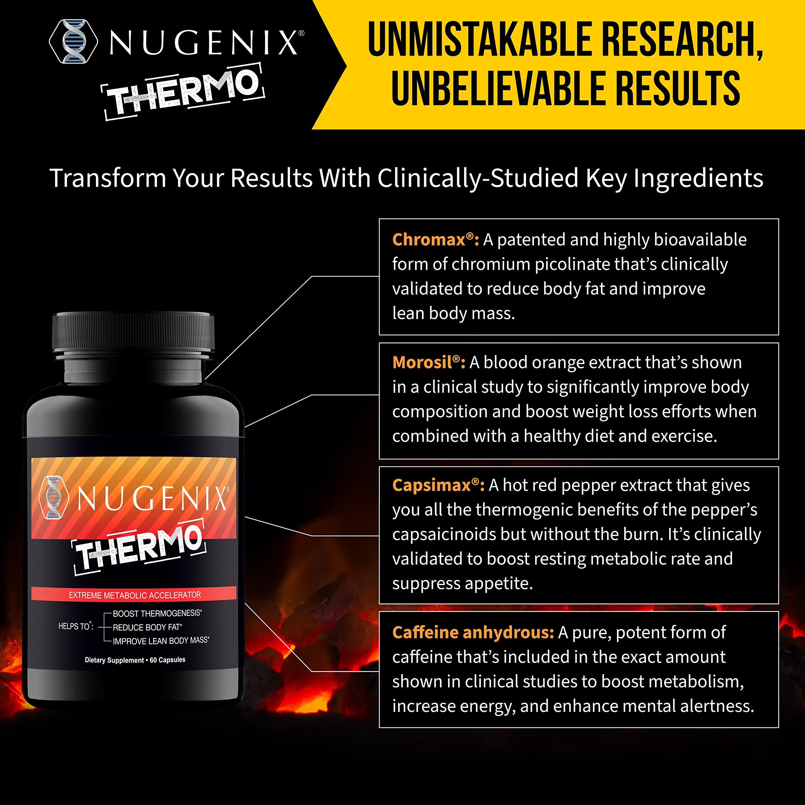 Nugenix Thermo cápsula en primer plano detalle y calidad