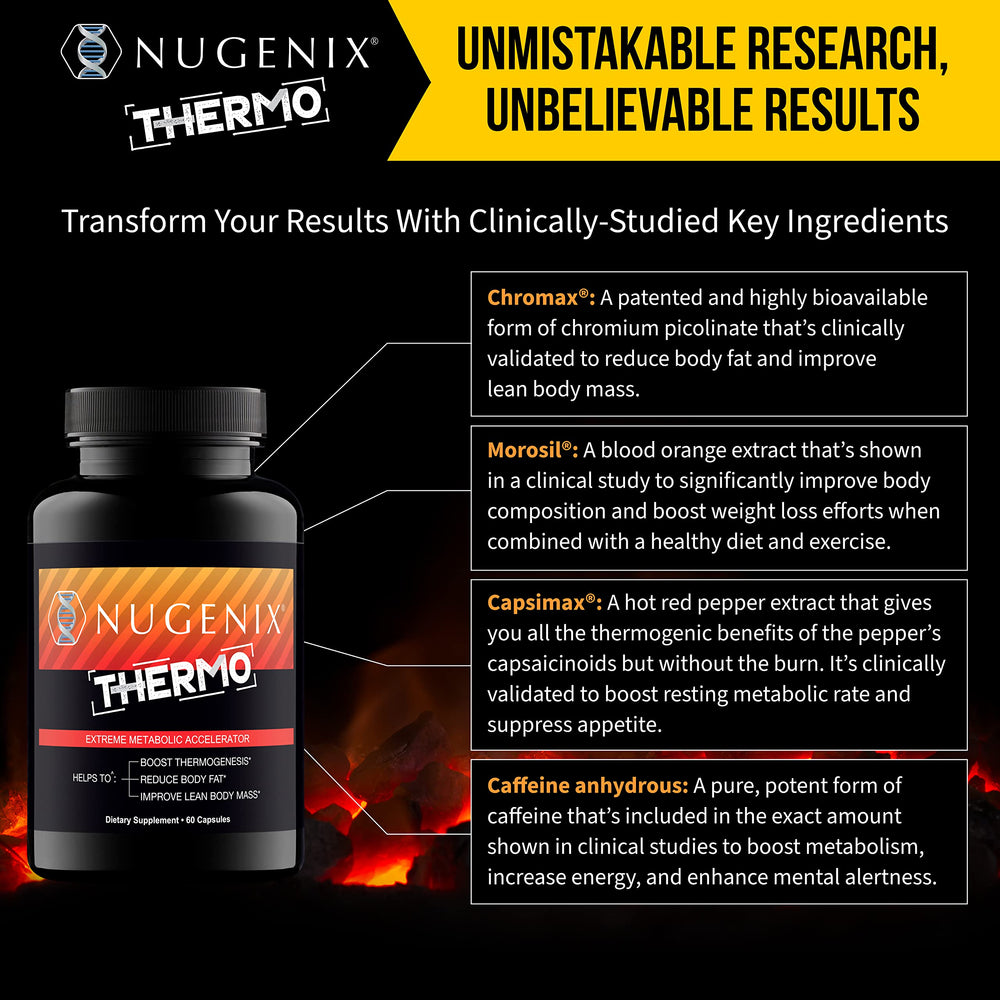 Nugenix Thermo cápsula en primer plano detalle y calidad