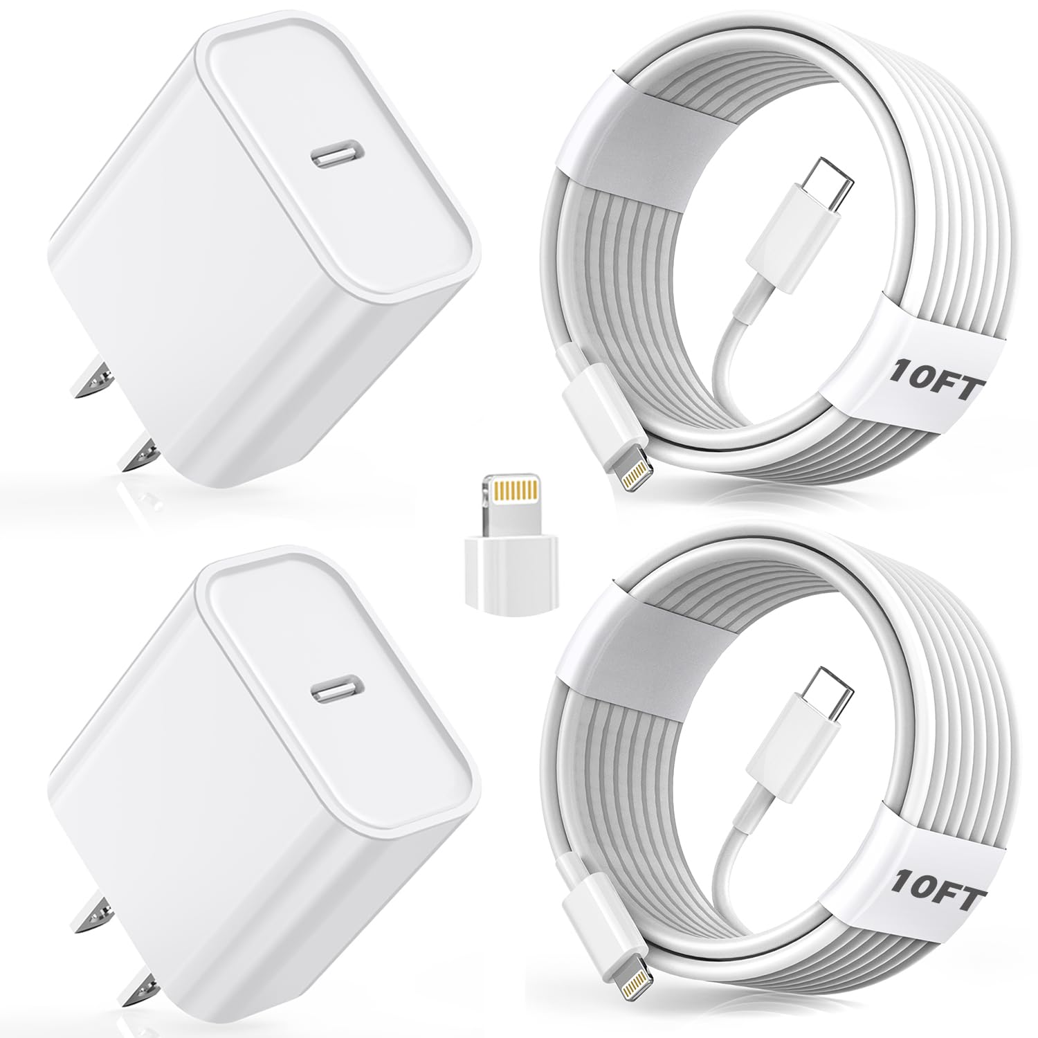Nuinno adaptador PD frontal mostrando diseño compacto y carga rápida