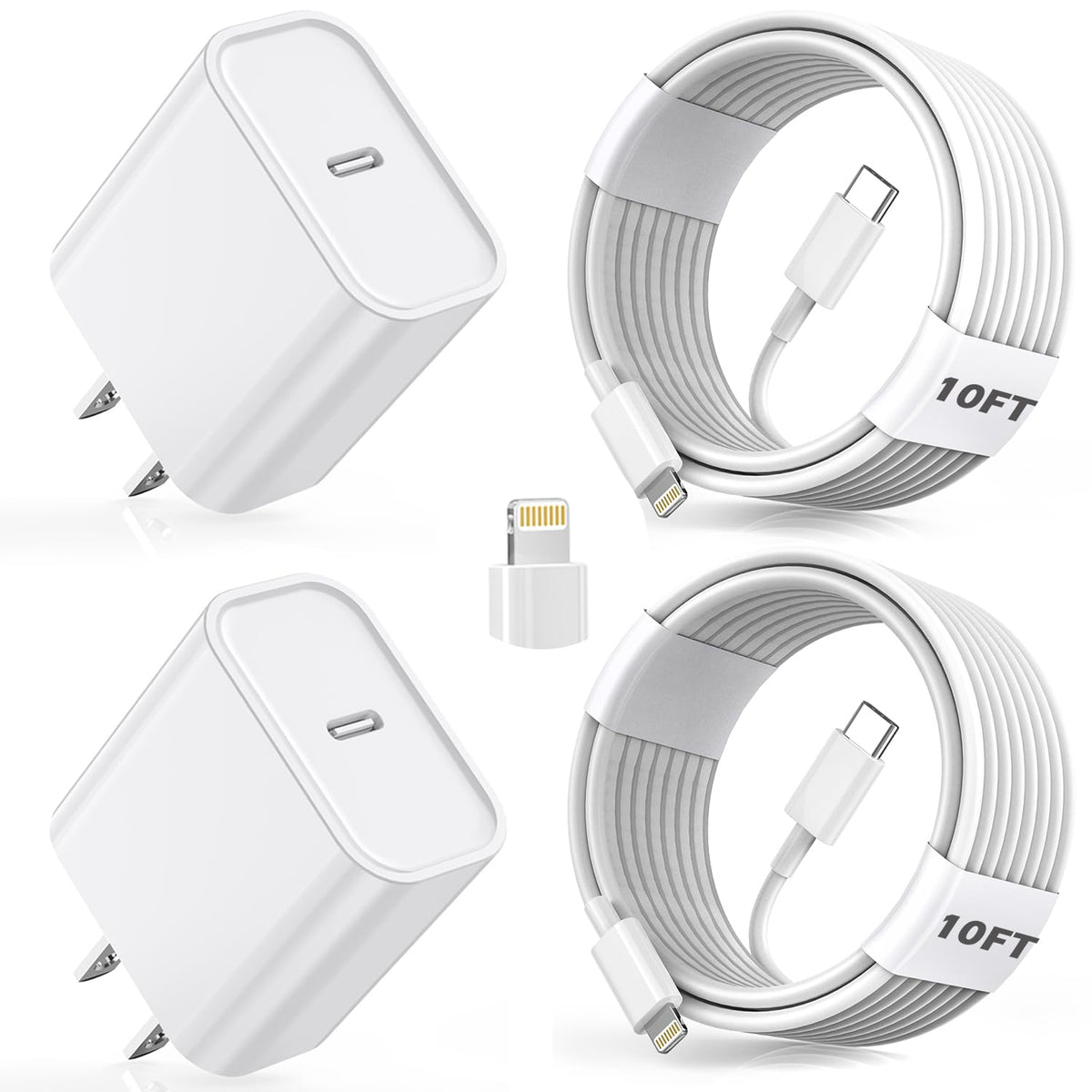 Nuinno adaptador PD frontal mostrando diseño compacto y carga rápida