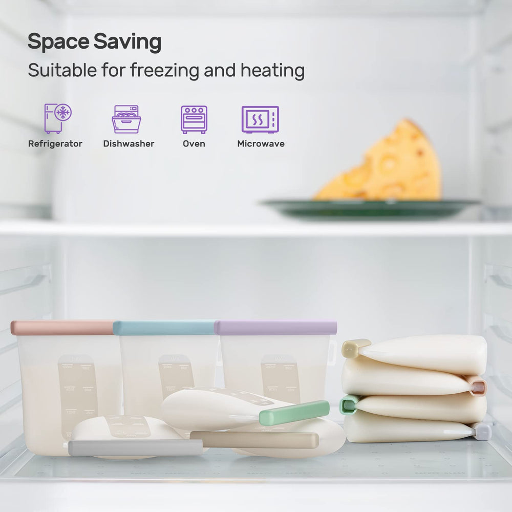 Nuliie bolsas organizadas en congelador, optimización de espacio