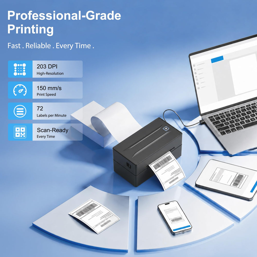NULLTONEX connected to laptop via USB for stable office printing