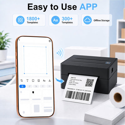 NULLTONEX starter label pack and roll for instant out-of-box printing