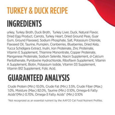 Nulo etiqueta con ingredientes claros y sin aditivos artificiales