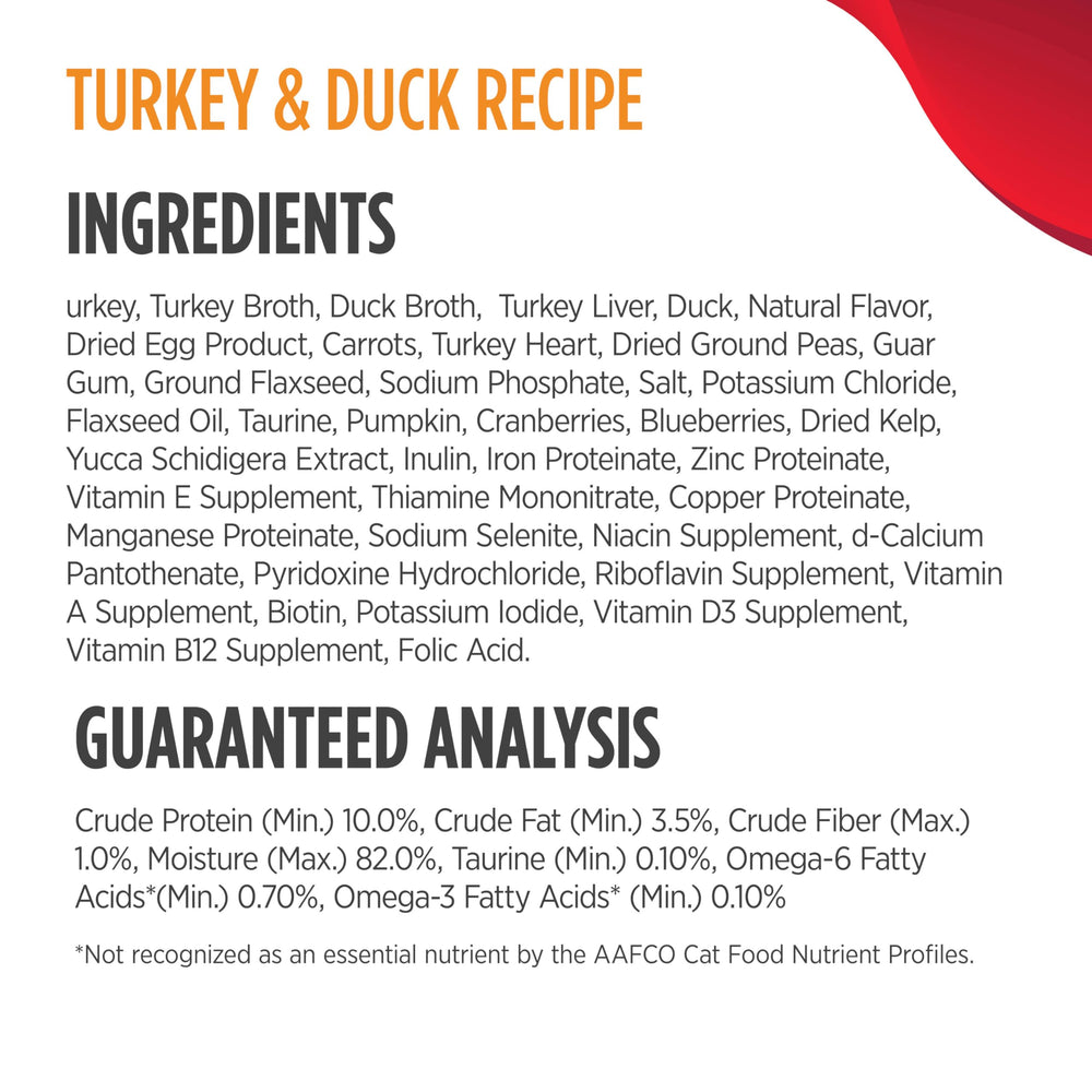 Nulo etiqueta con ingredientes claros y sin aditivos artificiales