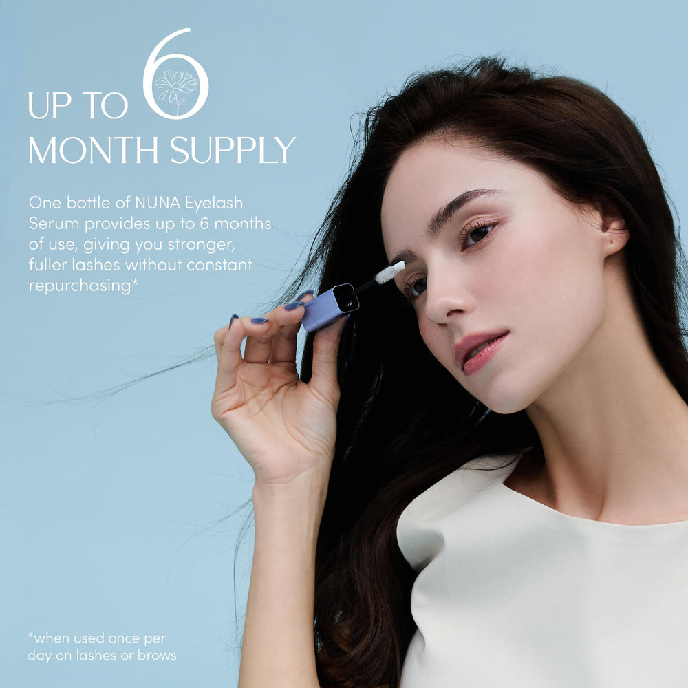NUNA 6ml bottle in hand for size and travel-friendly benefit